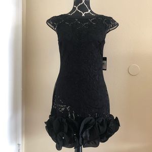 Guess Lacy Black Formal Dress